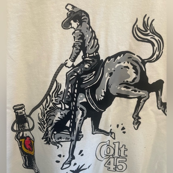 Ride EM COWBOY SHORT SLEEVE T SHIRT! Adorable colt 45 graphic! New! L - Picture 1 of 5
